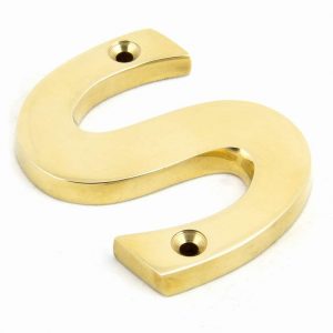 From the Anvil Polished Brass Letter S - 83801S