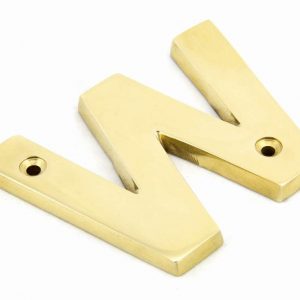 From the Anvil Polished Brass Letter W - 83801W