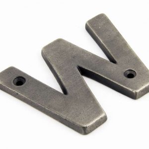 From the Anvil Antique Pewter Letter W - 83803W