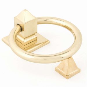 From the Anvil Polished Brass Ring Door Knocker - 83836