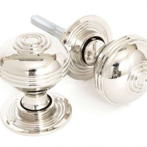 From the Anvil Polished Nickel 50mm Prestbury Mortice/Rim Knob Set - 83855