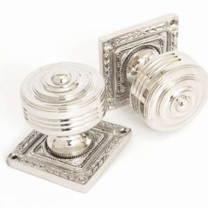 From the Anvil Polished Nickel Tewkesbury Square Mortice Knob Set - 83859