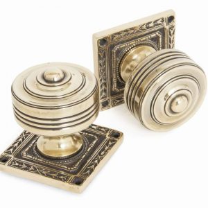 From the Anvil Aged Brass Tewkesbury Square Mortice Knob Set - 83860