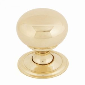 From the Anvil Polished Brass Mushroom Cabinet Knob 32mm - 83883