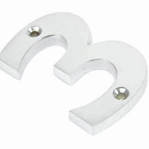 From the Anvil Satin Chrome Numeral 3 - 83923
