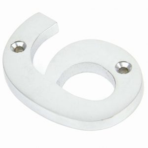 From the Anvil Satin Chrome Numeral 6 - 83926