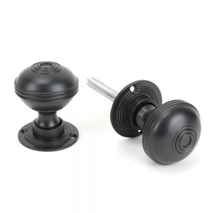 From the Anvil Aged Bronze 50mm Prestbury Mortice/Rim Knob Set - 83945