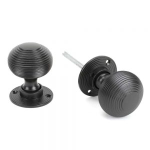 From the Anvil Aged Bronze Heavy Beehive Mortice/Rim Knob Set - 83947