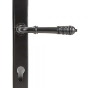 From the Anvil Aged Bronze Reeded Slimline Lever Espag. Lock Set - 83952
