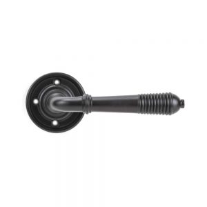 From the Anvil Aged Bronze Reeded Lever on Rose Set - 83957