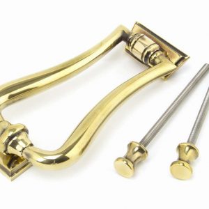 From the Anvil Aged Brass Slimline Art Deco Door Knocker - 90028