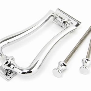 From the Anvil Polished Chrome Slimline Art Deco Door Knocker - 90033