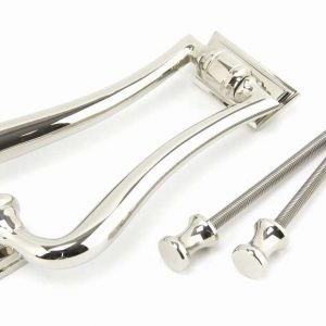 From the Anvil Polished Nickel Slimline Art Deco Door Knocker - 90042