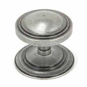 From the Anvil Pewter Art Deco Centre Door Knob - 90069