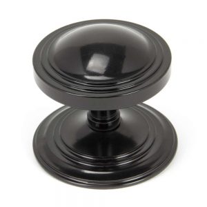 From the Anvil Black Art Deco Centre Door Knob - 90070