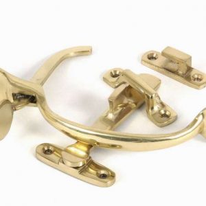 From the Anvil Polished Brass Cast Suffolk Latch Set - 90241