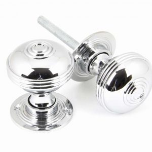 From the Anvil Polished Chrome 50mm Prestbury Mortice/Rim Knob Set - 90274