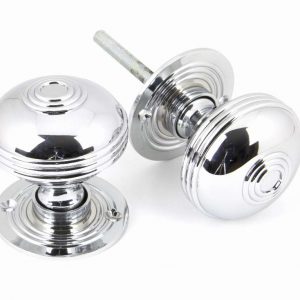 From the Anvil Polished Chrome 63mm Prestbury Mortice/Rim Knob Set - 90275