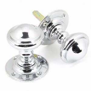 From the Anvil Polished Chrome Brockworth Mortice Knob Set - 90294