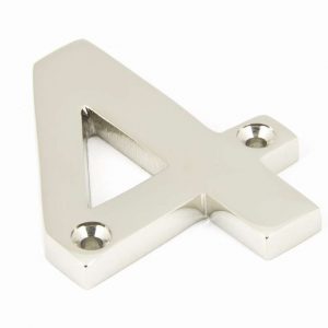 From the Anvil Polished Nickel Numeral 4 - 90314