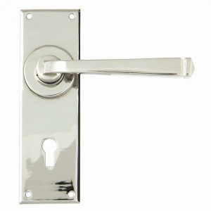 From the Anvil Polished Nickel Avon Lever Lock Set - 90360