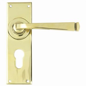 From the Anvil Aged Brass Avon Lever Euro Set - 90370
