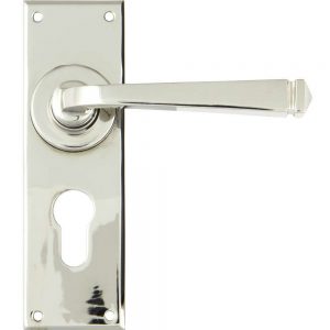 From the Anvil Polished Nickel Avon Lever Euro Set - 90372