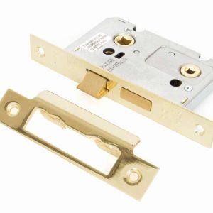 From the Anvil Electro Brassed 2 1/2" Bathroom Mortice Lock - 91088