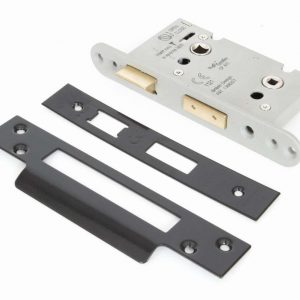 From the Anvil Black 2 1/2" Heavy Duty Bathroom Mortice Lock - 91107