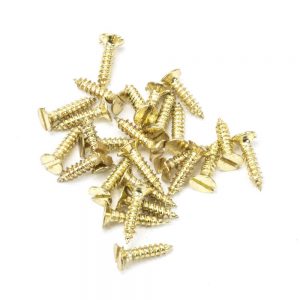 From the Anvil Polished Brass SS 4x?" Countersunk Screws (25) - 91258