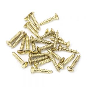 From the Anvil Polished Brass SS 4x?" Countersunk Raised Head Screws (25) - 91262