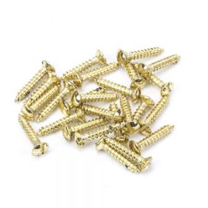 From the Anvil Polished Brass SS 6x?" Countersunk Raised Head Screws (25) - 91264