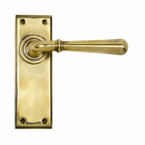 From the Anvil Aged Brass Newbury Lever Latch Set - 91415