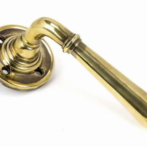 From the Anvil Aged Brass Newbury Lever on Rose Set - 91418