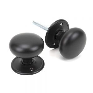 From the Anvil Aged Bronze 57mm Mushroom Mortice/Rim Knob Set - 91531