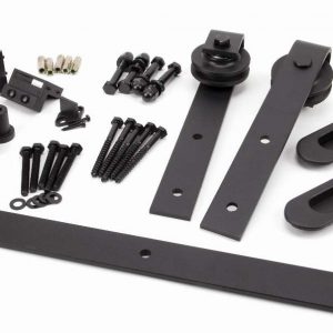 From the Anvil 100kg Black Sliding Door Hardware Kit (3m Track) - 91794