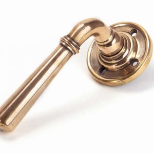 From the Anvil Polished Bronze Newbury Lever on Rose Set - 91923