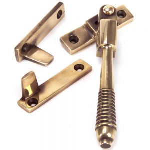 From the Anvil Polished Bronze Night-Vent Locking Reeded Fastener - 91941