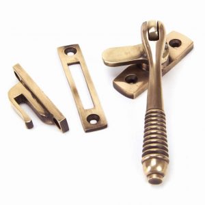 From the Anvil Polished Bronze Locking Reeded Fastener - 91944