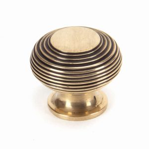 From the Anvil Polished Bronze Beehive Cabinet Knob 40mm - 91947