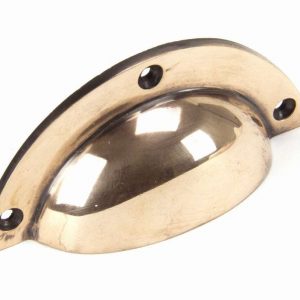 From the Anvil Polished Bronze 4" Plain Drawer Pull - 91961
