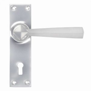 From the Anvil Satin Chrome Straight Lever Lock Set - 91967