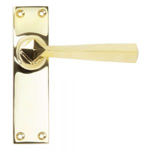 From the Anvil Polished Brass Straight Lever Latch Set - 91968