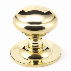 From the Anvil Polished Brass Round Centre Door Knob - 91977