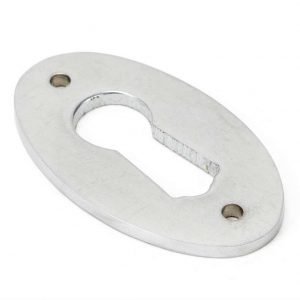 From the Anvil Satin Chrome Oval Escutcheon - 91985