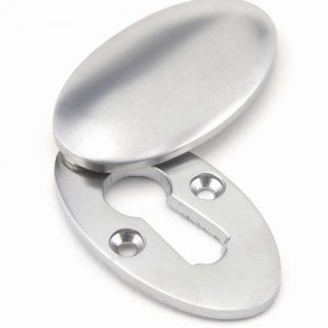 From the Anvil Satin Chrome Oval Escutcheon & Cover - 91993
