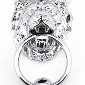 From the Anvil Polished Chrome Lion Head Knocker - 91998
