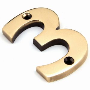 From the Anvil Polished Bronze Numeral 3 - 92023