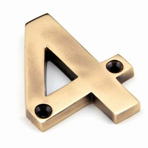 From the Anvil Polished Bronze Numeral 4 - 92024