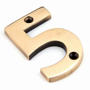 From the Anvil Polished Bronze Numeral 5 - 92025